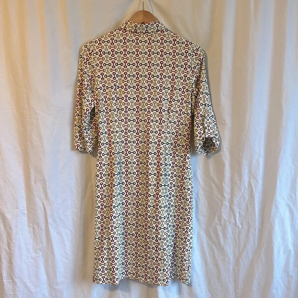 J.McLaughlin Gilchrist 3/4 Sleeve Horsebit Button Up Shift Shirt Dress - Image 6