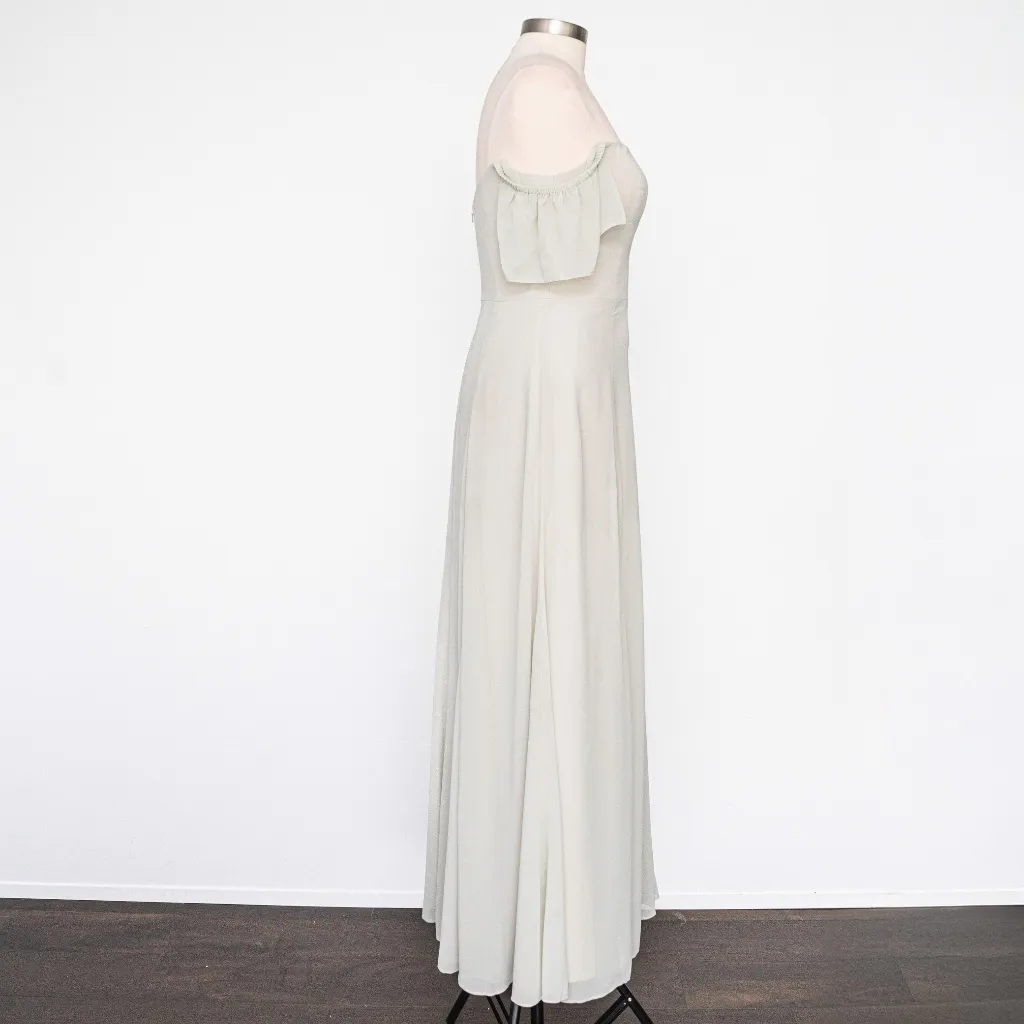 Jenny Yoo -  Bridesmaid Elsie Off The Shoulder Flutter Sleeve Chiffon Dress - Image 5