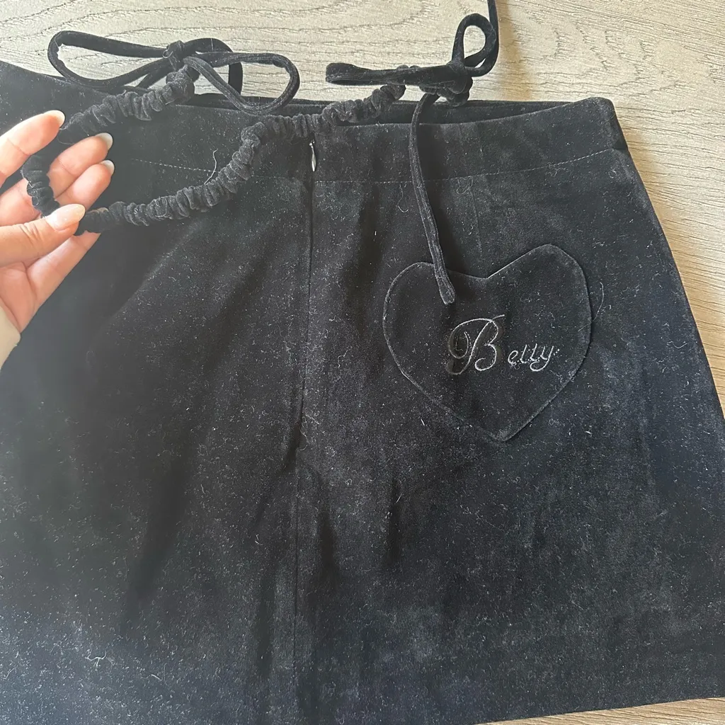 Black Bow-Tie Waist Mini Skirt Skort - Image 7