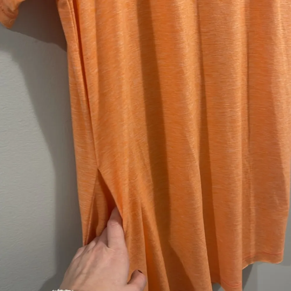 Loveriche heathered orange acid wash basic pocket t shirt dress - Image 7