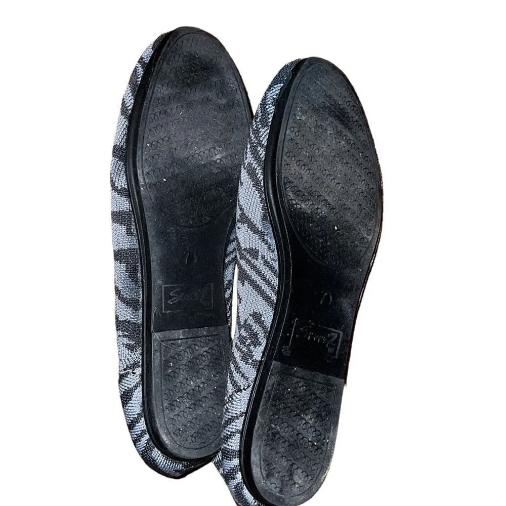 Seven7 Knit Gray Flat Shoes Size 7 - Image 4