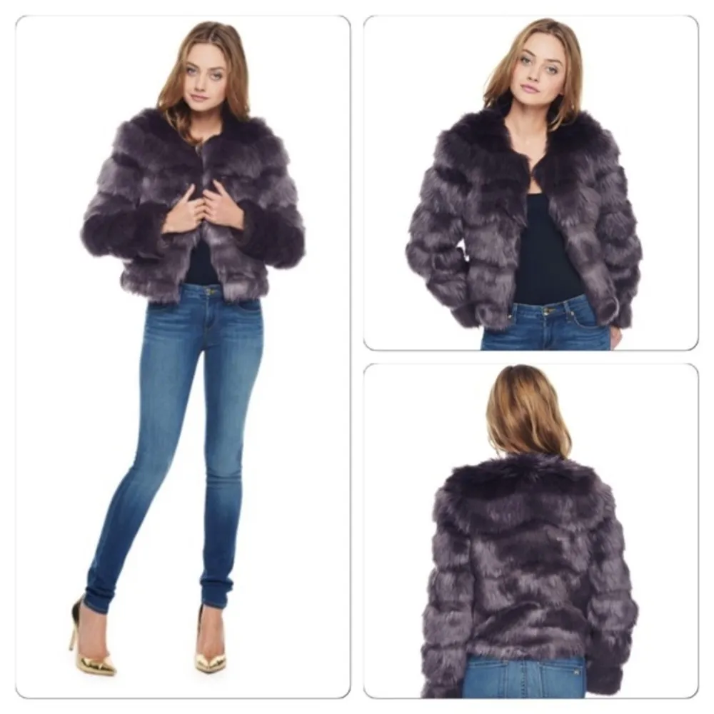 Juicy Couture Faux Mink Coat SZ XS org$398 - Image 2
