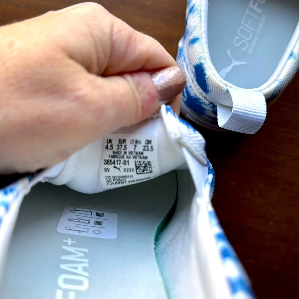 NEW Puma Bari 2.0 Slip-on Sneakers Tie-Dye Design Comfort HTF Size 7 - Image 6