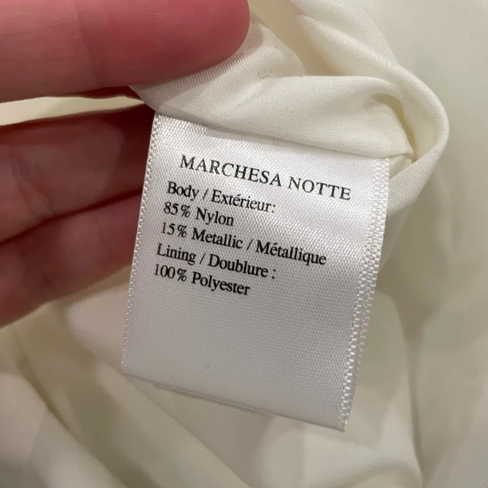 Marchesa Notte Sequin Velvet Trimmed One Sleeve 2 - Image 8