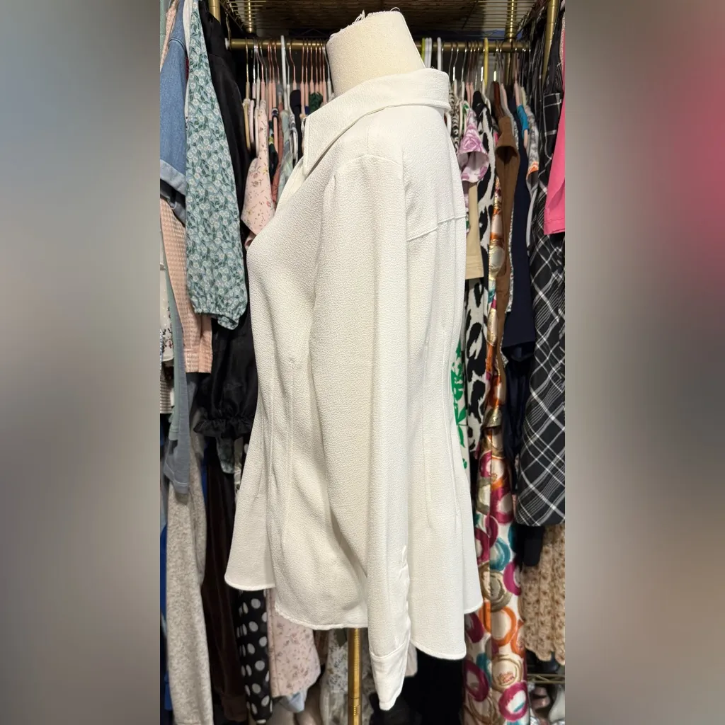 Worthington White Button-Up Blouse - Image 3