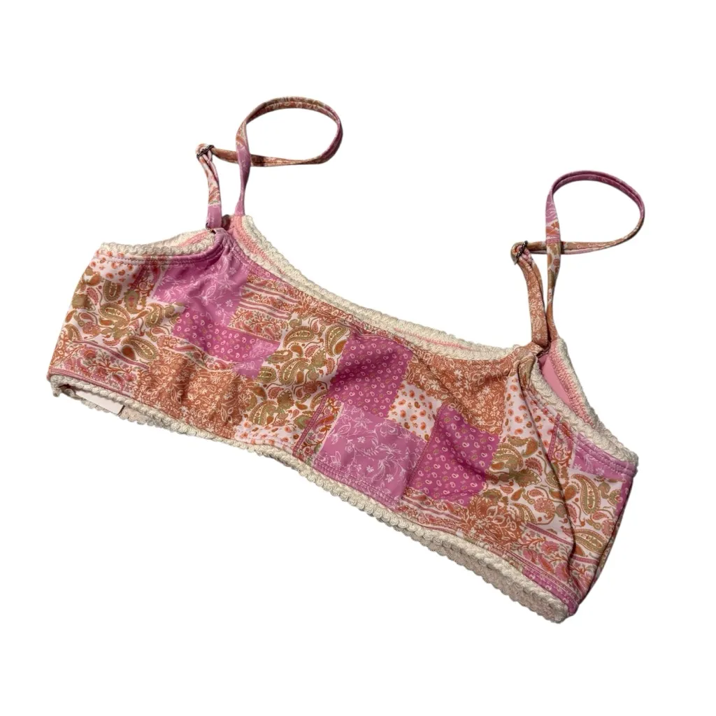 Elysiian Nantucket Bikini NWT Top (Sz L) and NWOT Bottom (Sz S) - Pink Paisley - Image 7