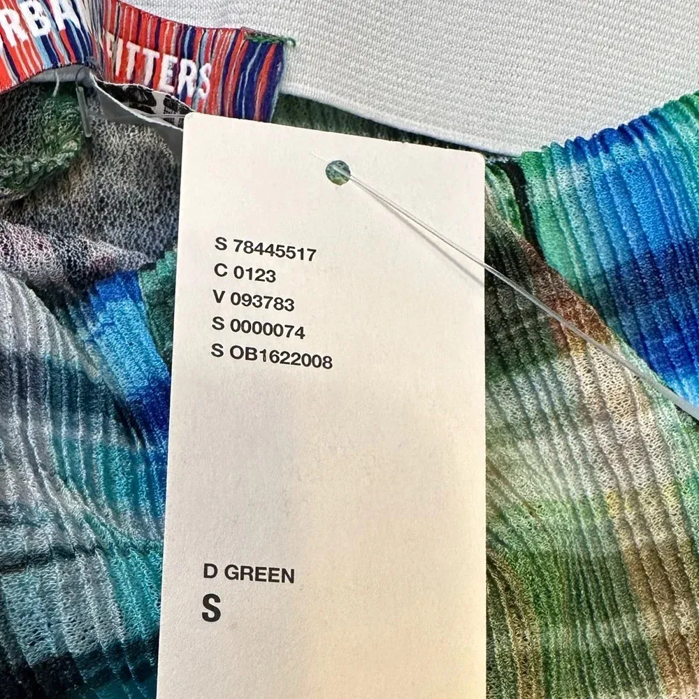 Urban Outfitters UO Margot Printed Wide-Leg Pant Green Blue Tie Dye Size S NWT - Image 11