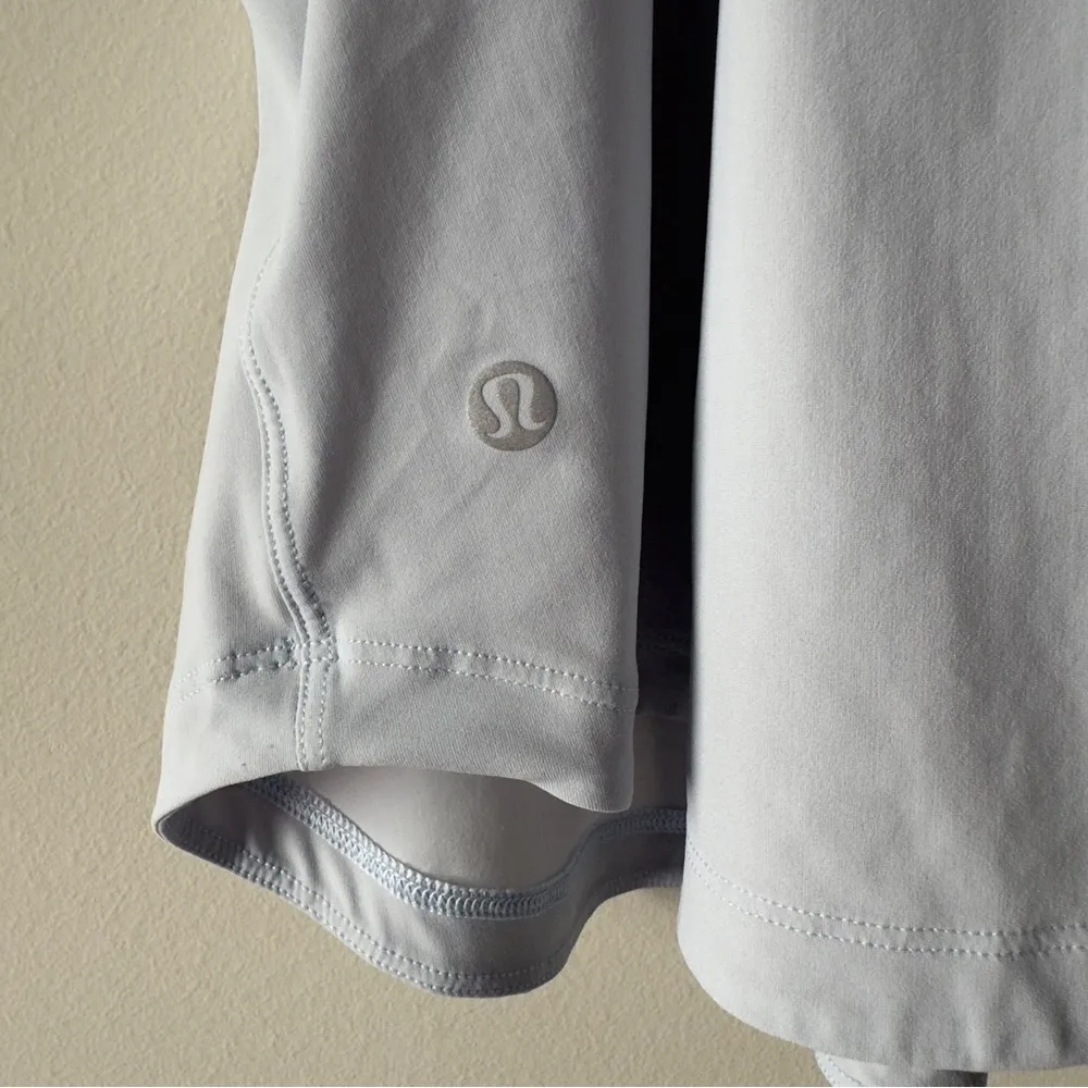 Lululemon Run Off-Route Tank top Fitted Sleeveless Blue sheer panel double strap - Image 7