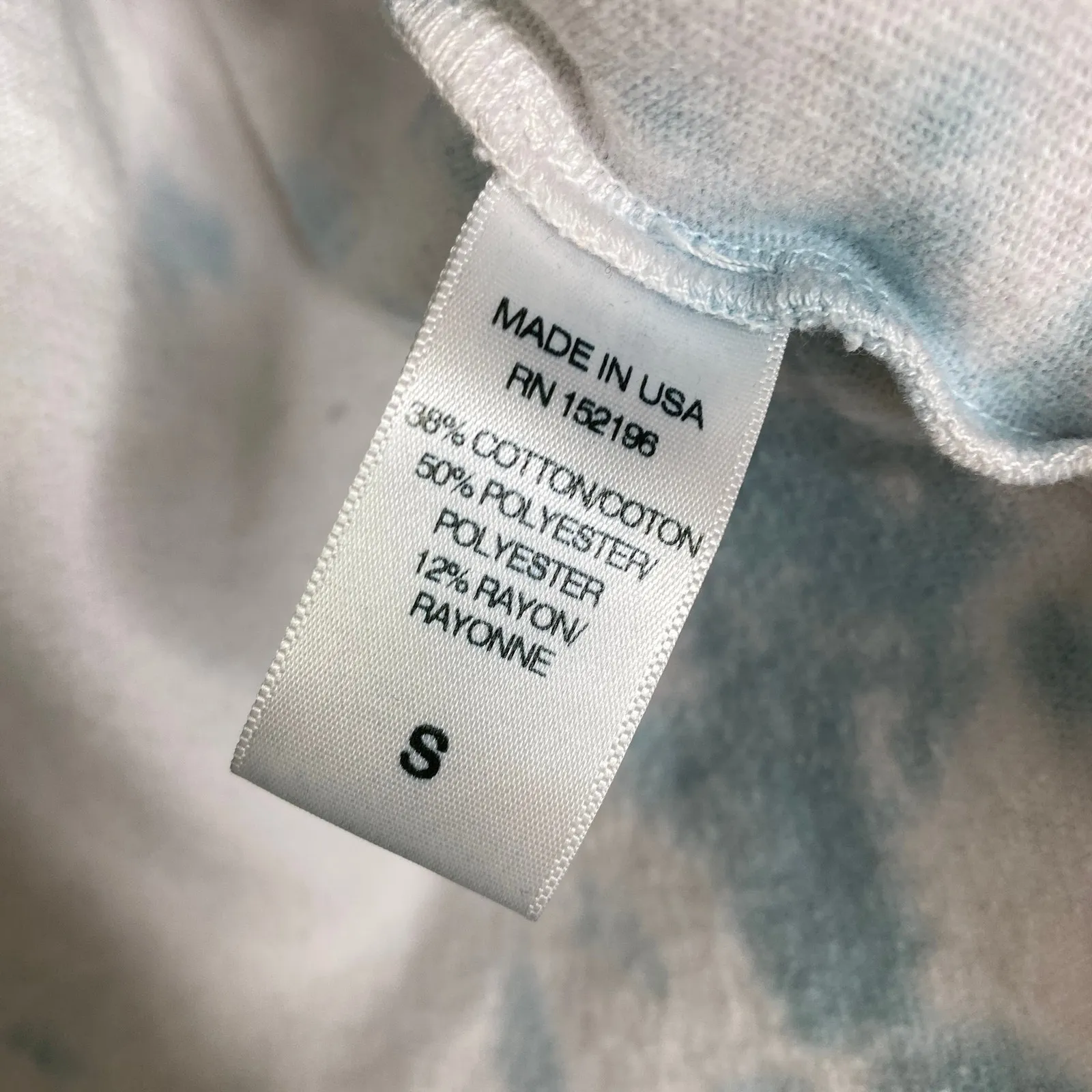 Sundry x Soul Cycle White Blue Tie Dye Long Sleeve Hoodie Women's Size Small S - Image 6