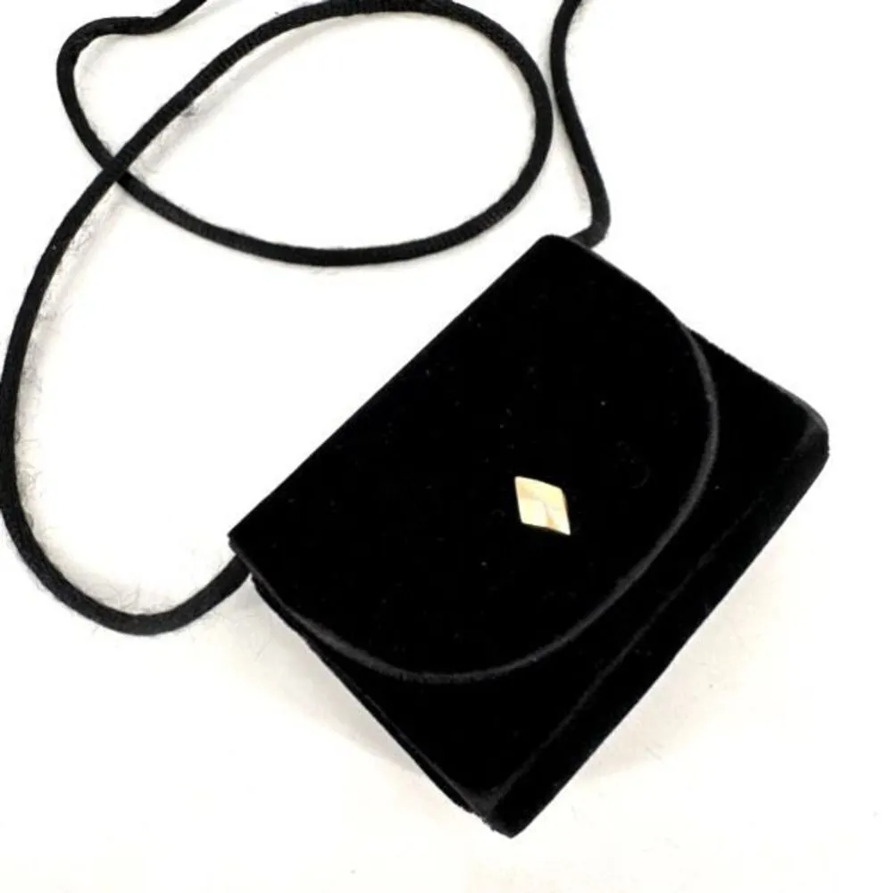 Estee Lauder vintage Y2K velvet mini clutch purse button snap‎ Crossbody - Image 2