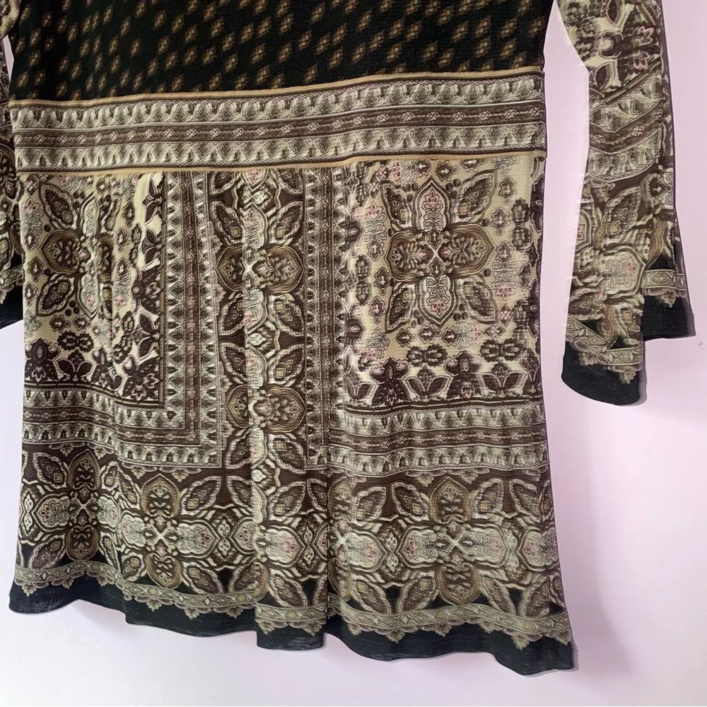 Vintage Axcess Size M Boho Babydoll Top Y2K Brown Whimsical Fairy Size M - Image 7