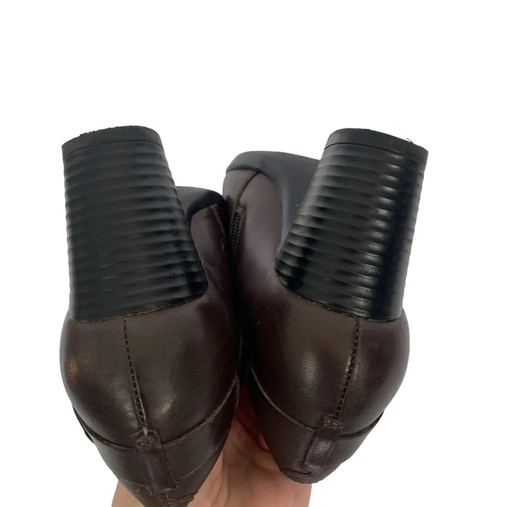 Clarks Ankle Booties Womens 6 Brown Leather Comfort Walking Shoes Classic - Image 9