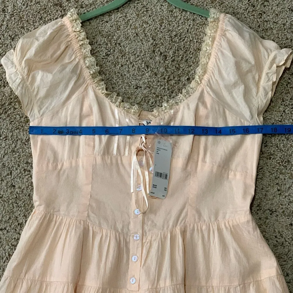Urban Outfitters BDG UO Peach Lily Playsuit One Piece Romper Shorts Large Creme - Image 8