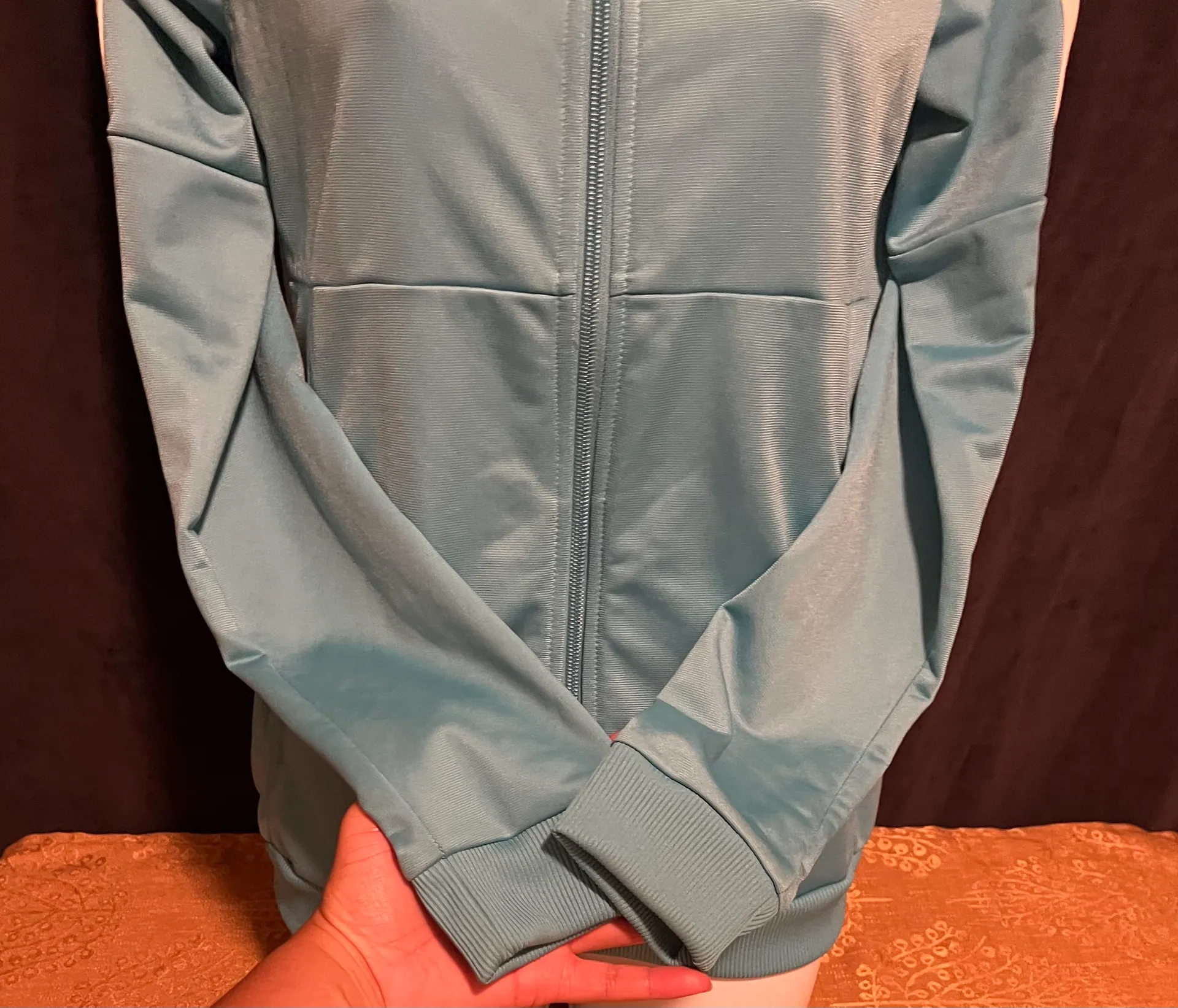 Adidas SkyBlue Zip Jacket Size Small - Image 6