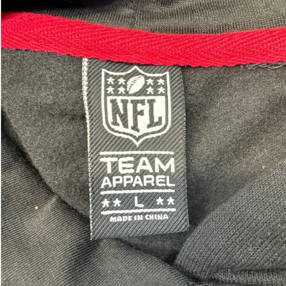 NFL Team Apparel Tampa Bay Buccaneers Black Lightweight Hoodie women sz L - Image 5