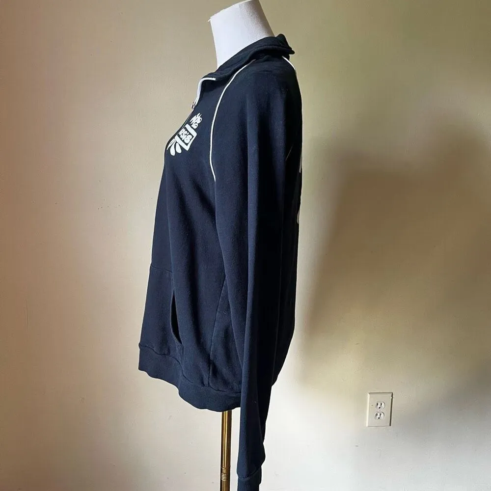 Vintage Y2K Oasis Track‎ Jacket Black White Zip Up Dig Out Your Soul Tour Medium - Image 9