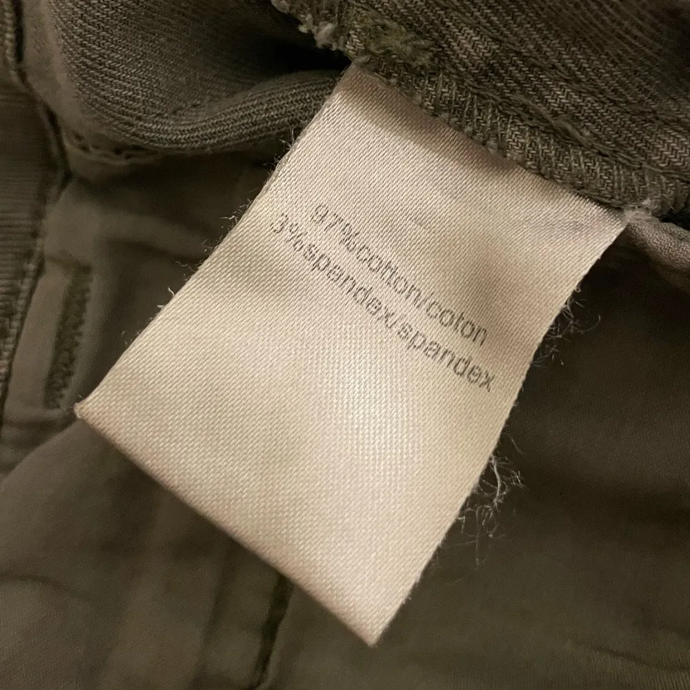 Pam & Gela Army Green Striped Sides Raw Hem Cargo Pants - Image 10