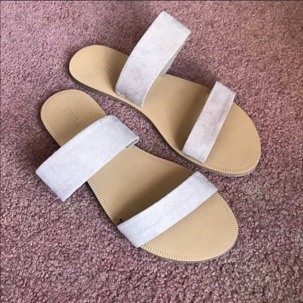 ✨F21 Faux Suede Strappy Flat Sandals✨ - Image 2