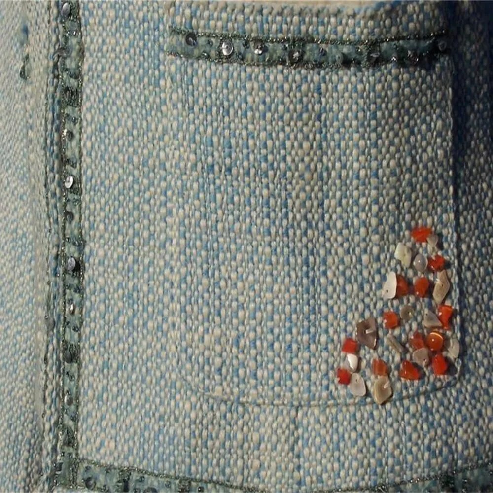 Cache Boucle Tweed Top Jacket Lined Embellished Beads Sequins Stones $198 NWT - Image 6