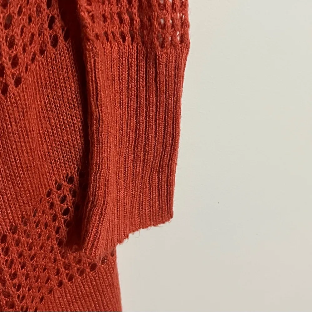 Women’s MUDD Long Sleeve Long Cardigan Duster Y2K 90s‎ Size Medium Dark Orange - Image 7