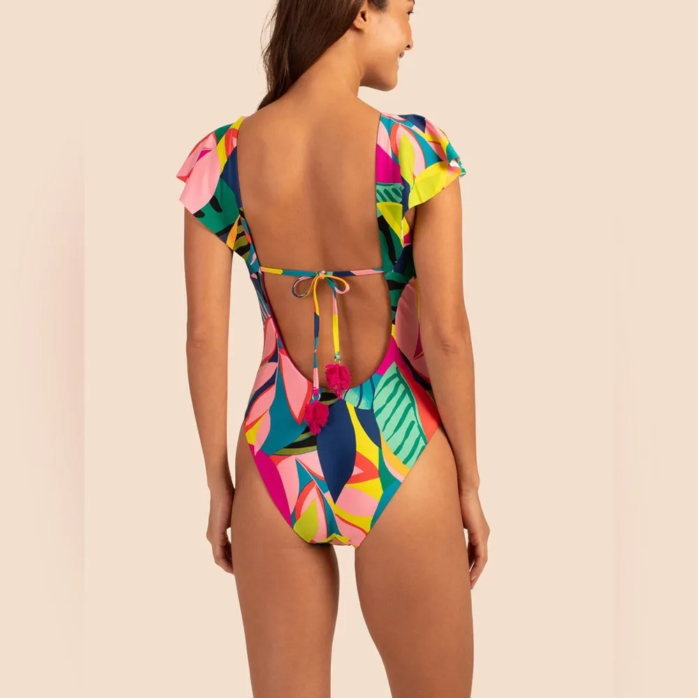Rainforest Flutter Sleeve Maillot Sz 10 - Image 2