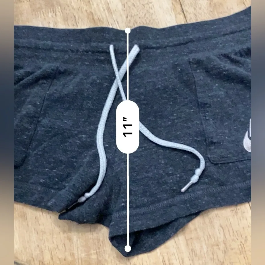 Nike Women’s‎ Sz L Dark Heather Gray Gym Vintage Shorts - Image 7