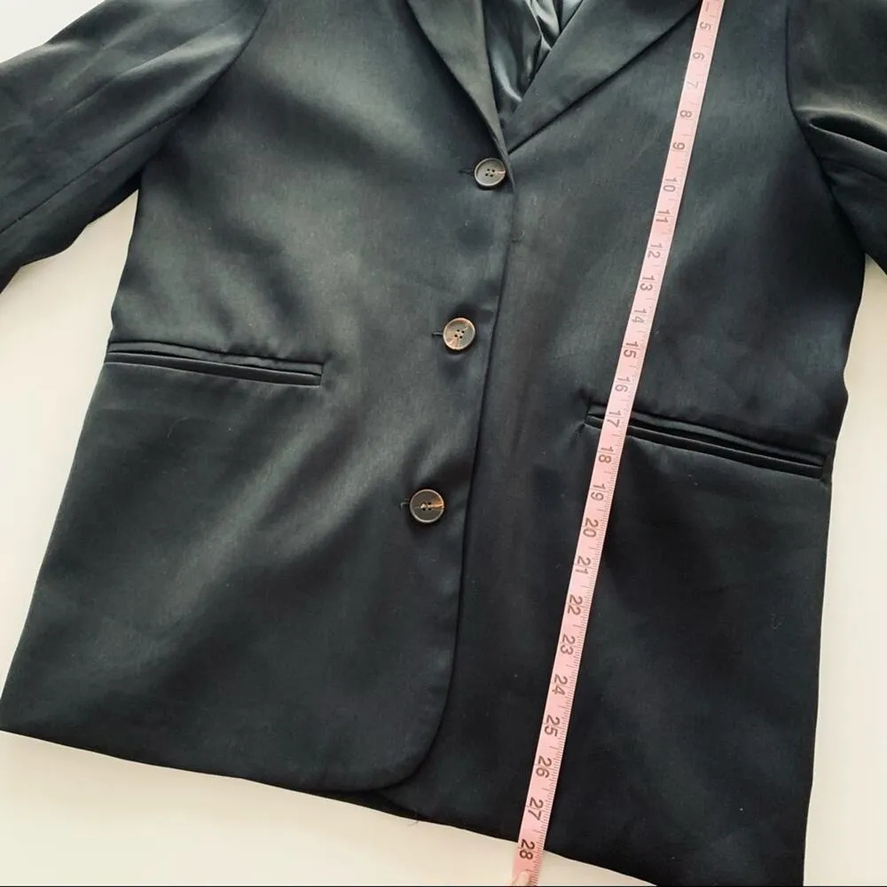 Kelifan | Black Button Up Blazer Jacket Medium - Image 7