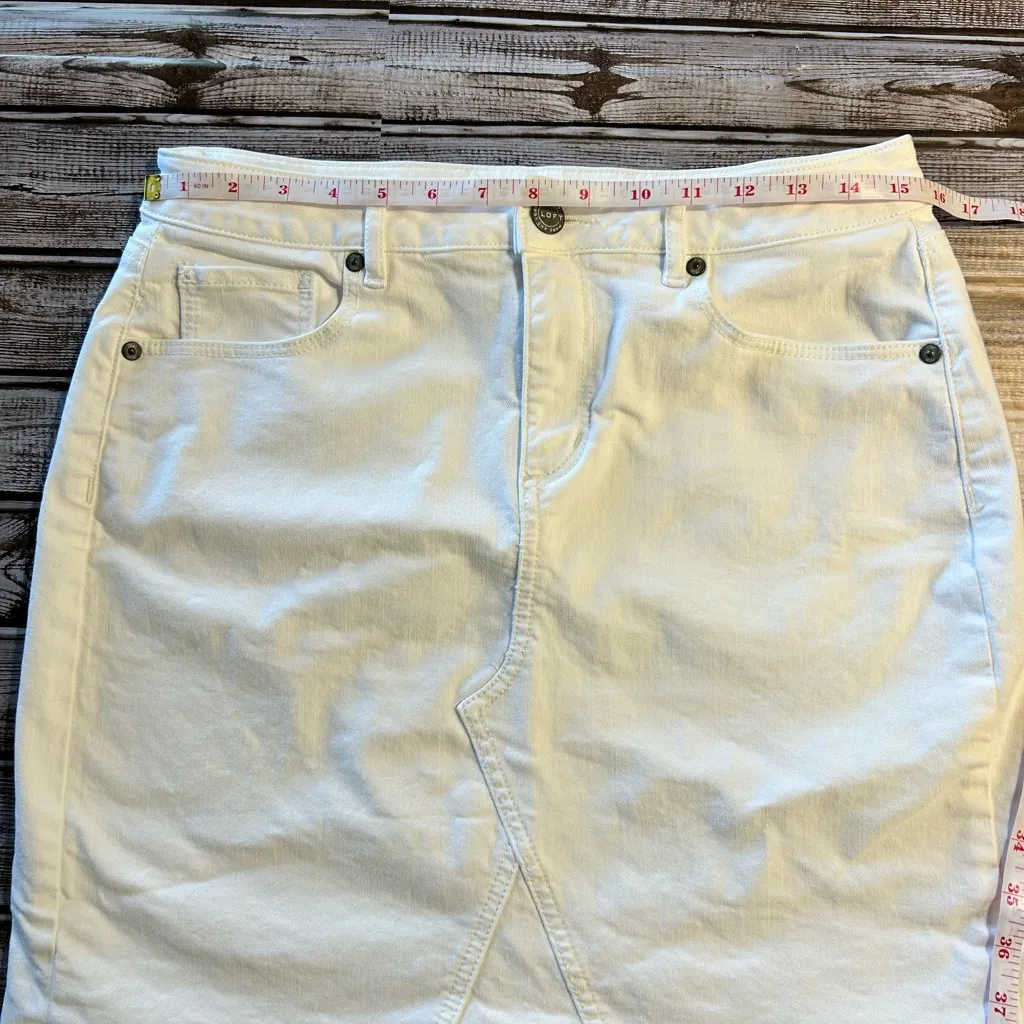 Denim White Mini Skirt - Image 4