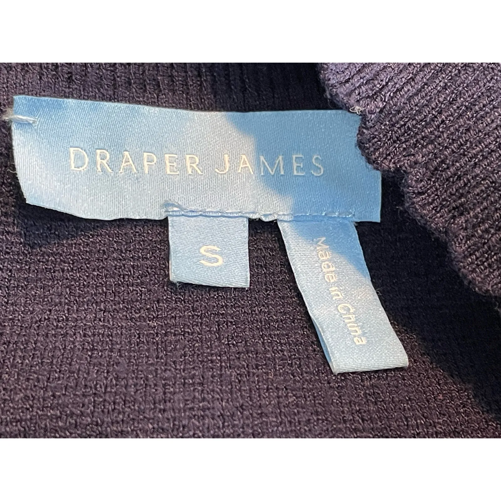 Draper James Sweater Dress Small Navy Ruffled Preppy Officecore Country Club - Image 7