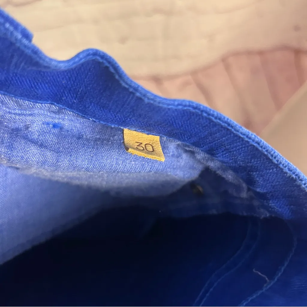 Rebecca Minkoff royal blue slim denim bleeker size 30 waist preppy designer - Image 9