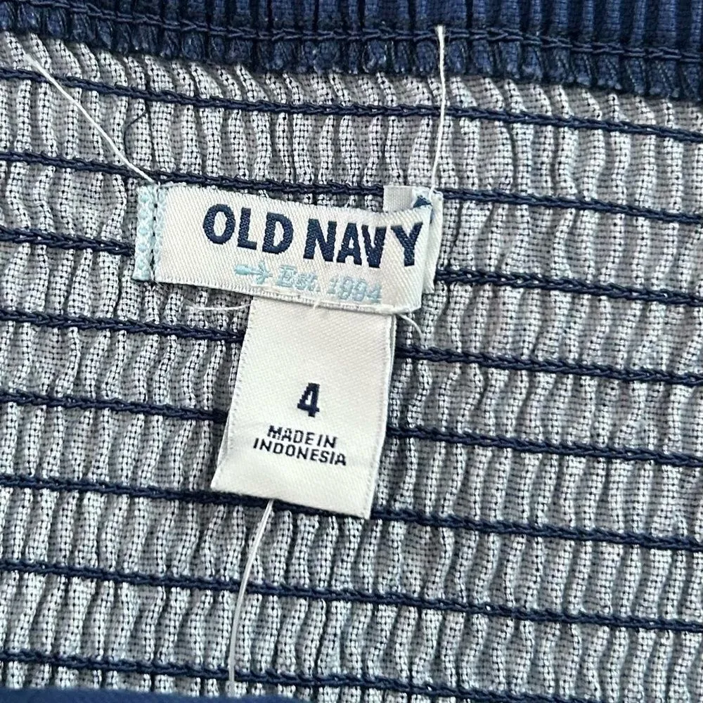 NEW Old Navy Blue Floral A Line Strapless Mini Dress size 4 - Image 4