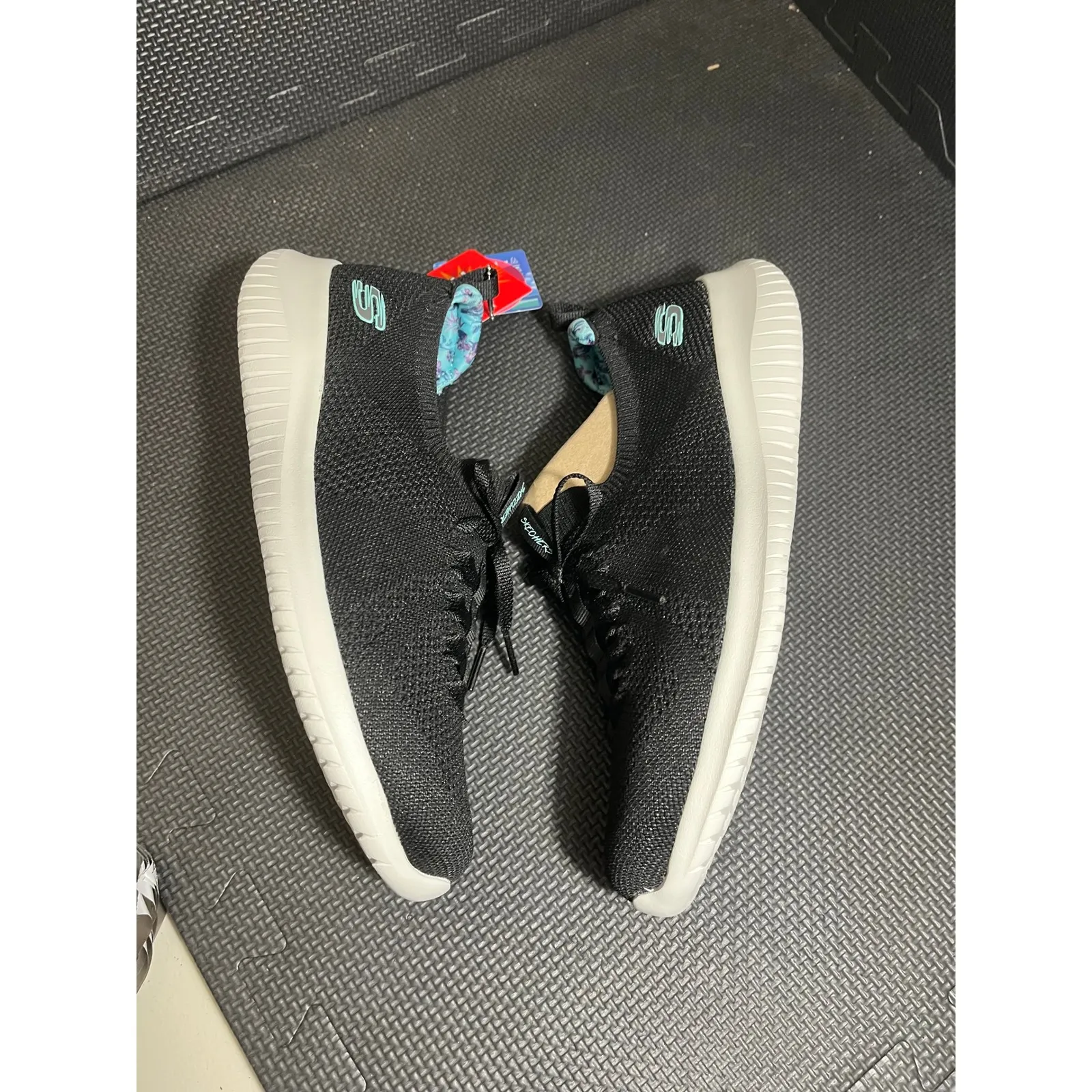 NWT Skechers Ultra Flex Washable Slip Ons-Flourishing View Black Womens 10 Wide - Image 7