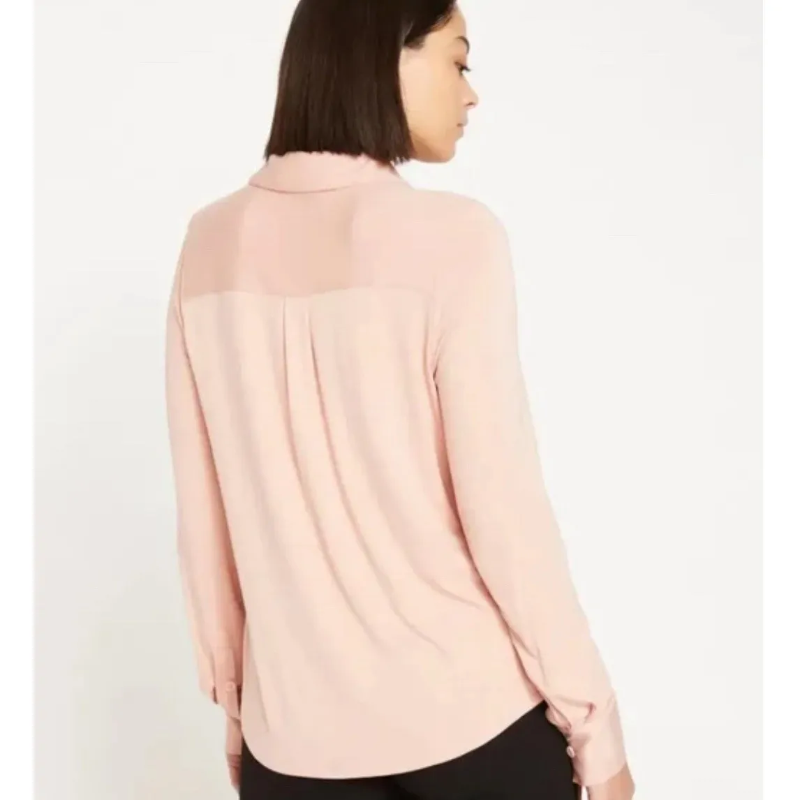 NWT Universal Standard Elbe Top Womens 2XL Pink Liquid Jersey Button Down Shirt - Image 2