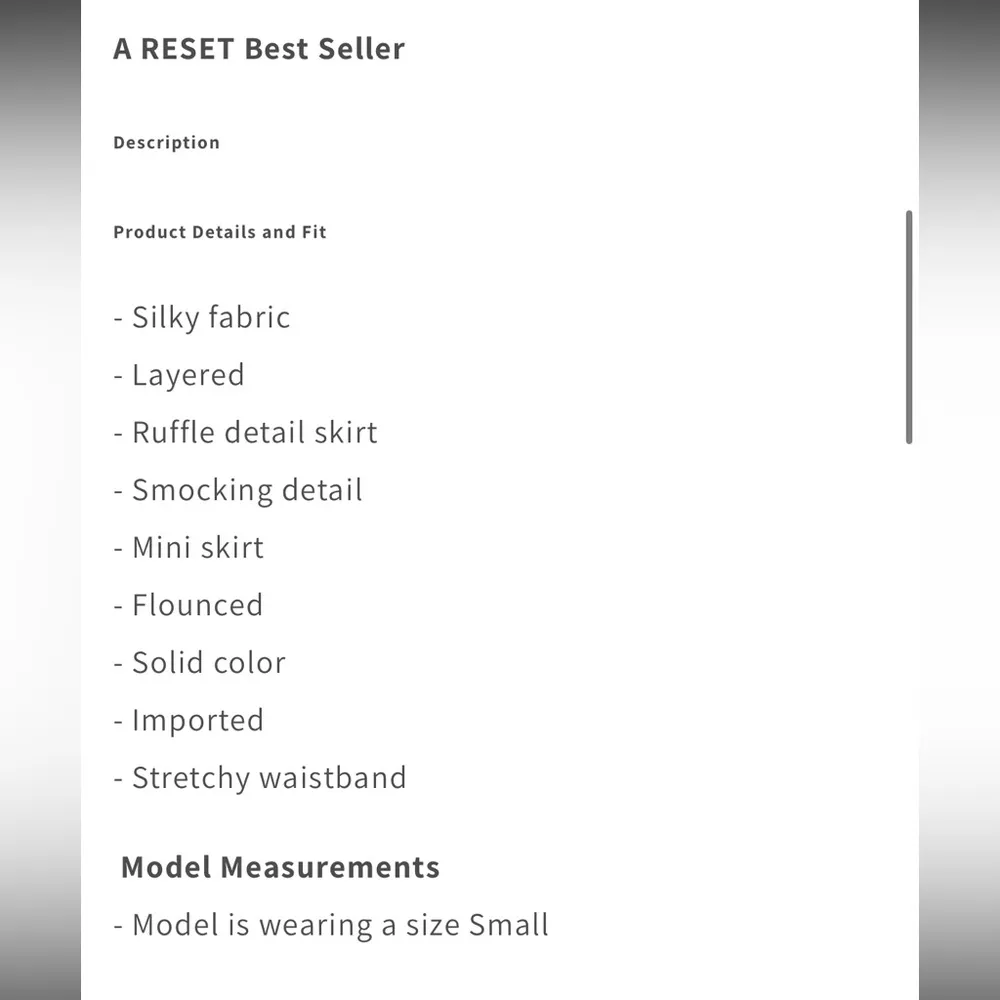 Reset By Jane Silky Amore Skirt Black Size undefined - Image 7