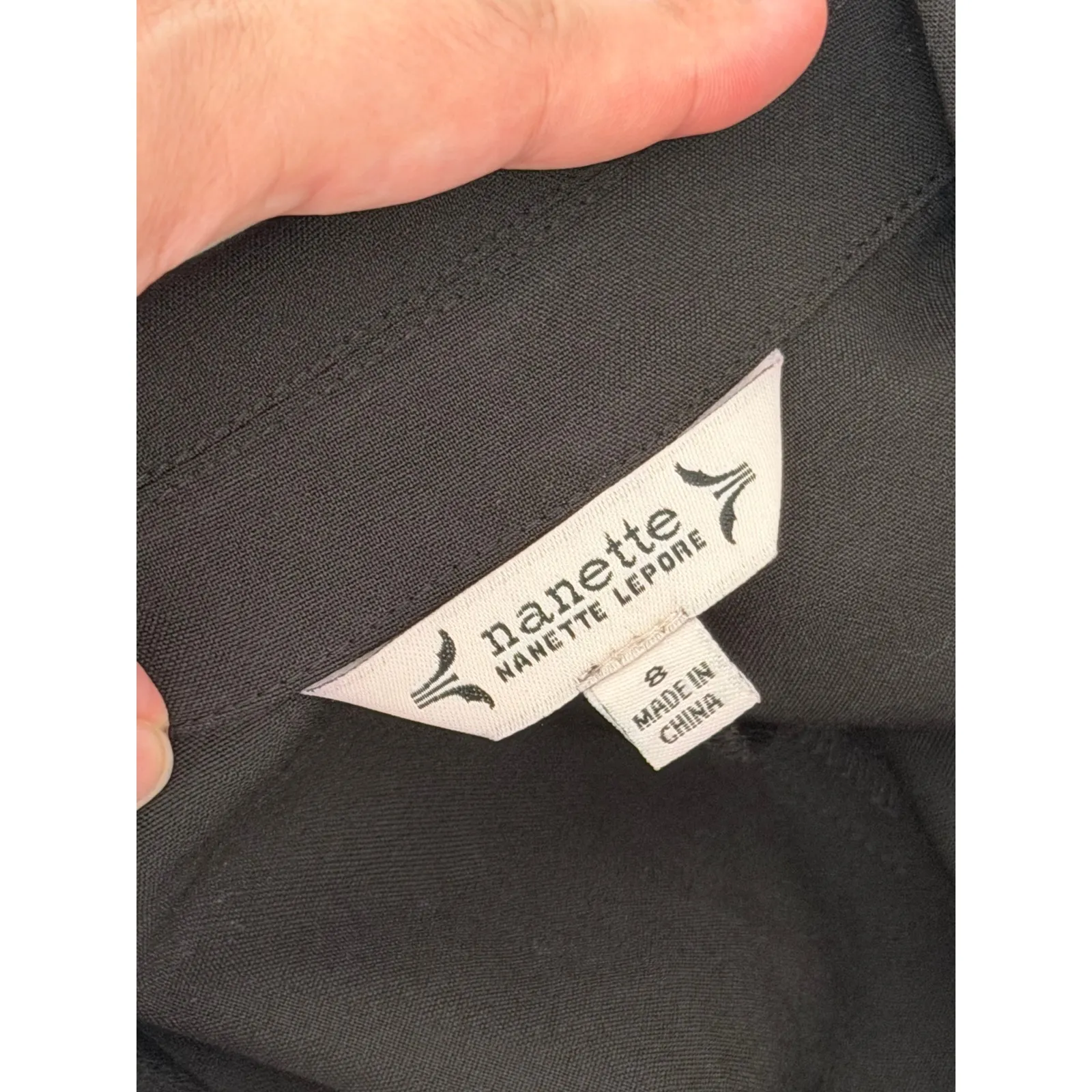 Nanette Lepore Belted Midi Dress / Trench Coat Size 8 in Charcoal Black NEW - Image 4