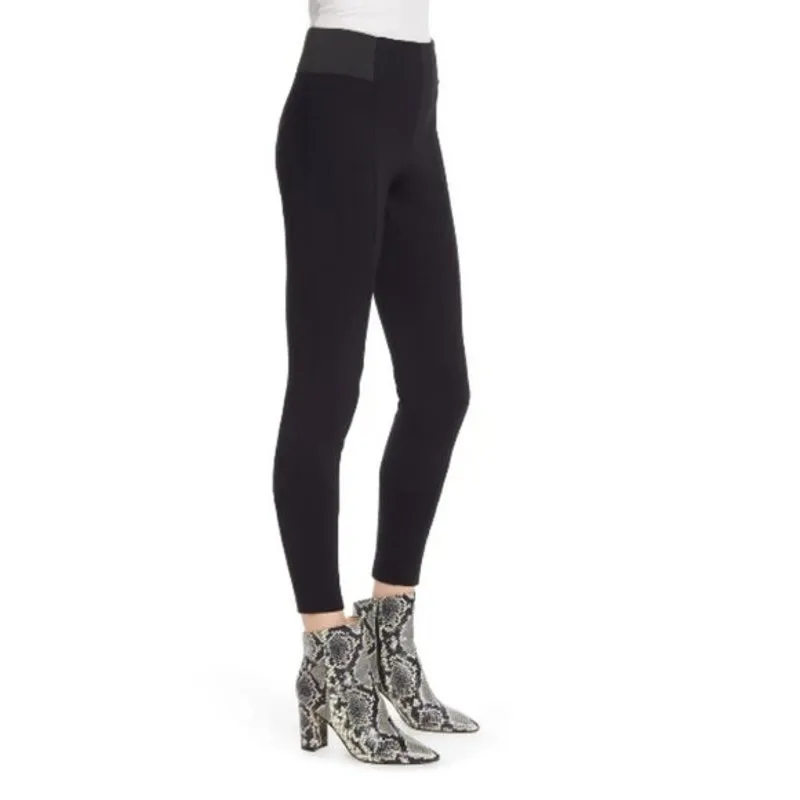 Halogen Black Elastic Ponte Knit Seamed Legging Size Small - Image 3