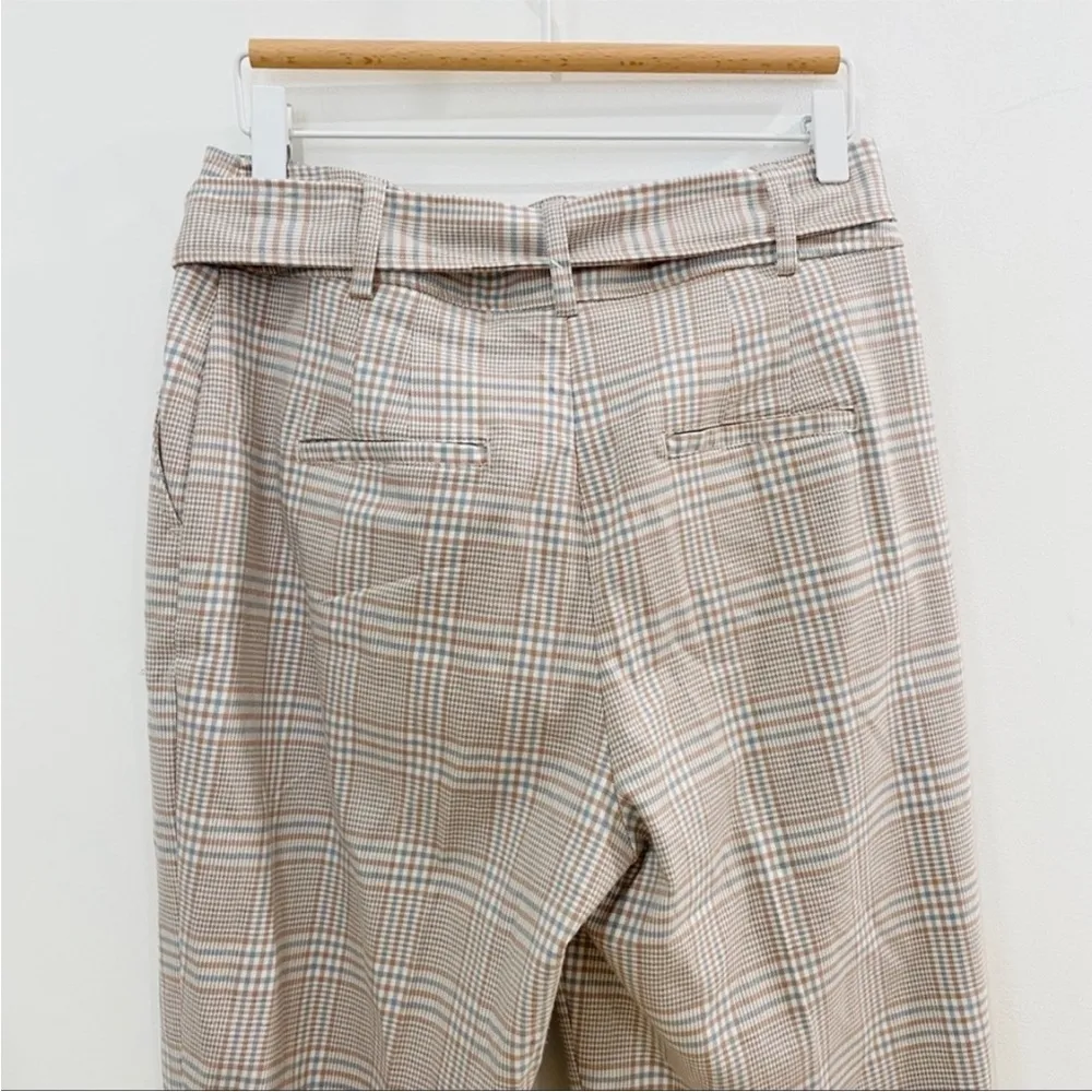 Joie plaid pants with self waist tie NEW - Image 4