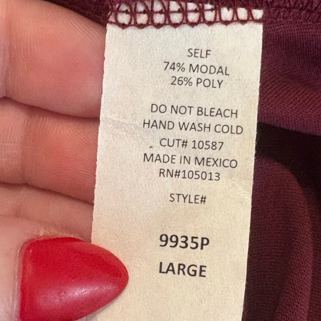 Altar'd State Burgundy Knotted V-Neck Midi Dress size Large - Image 6