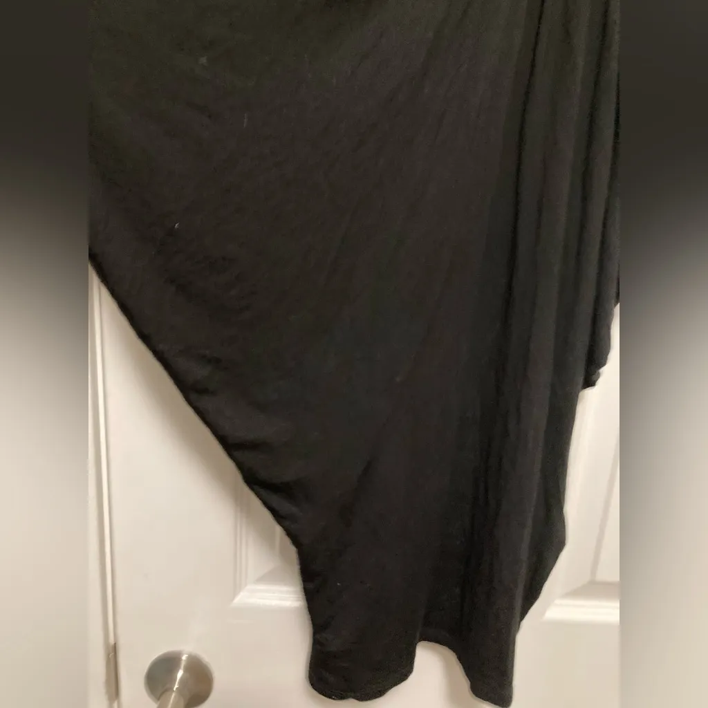 Bebe Black Pleated Batwing Sleeve Blouse Top - Image 8