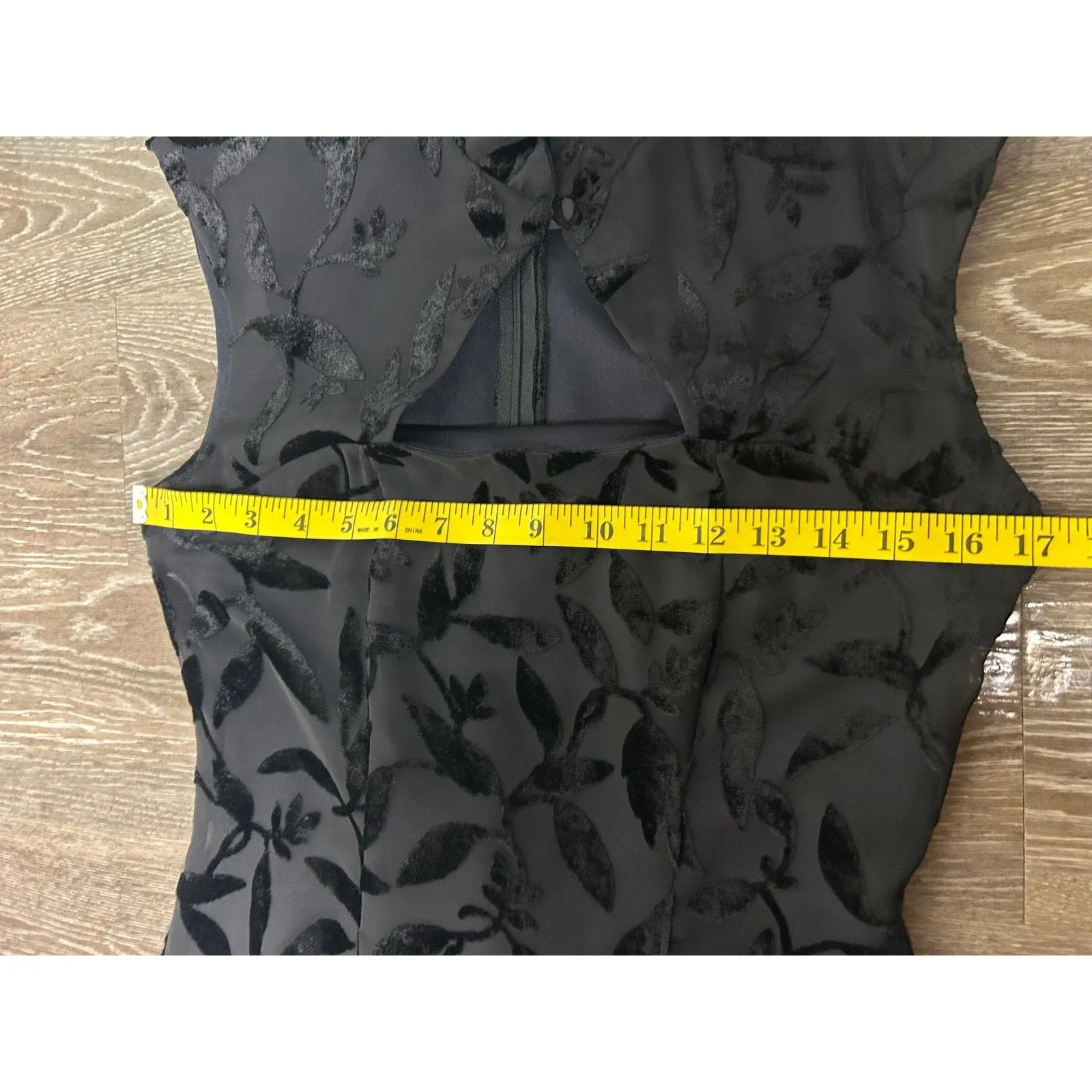 La Belle Silk Burnout Velvet Mini Dress - Image 2