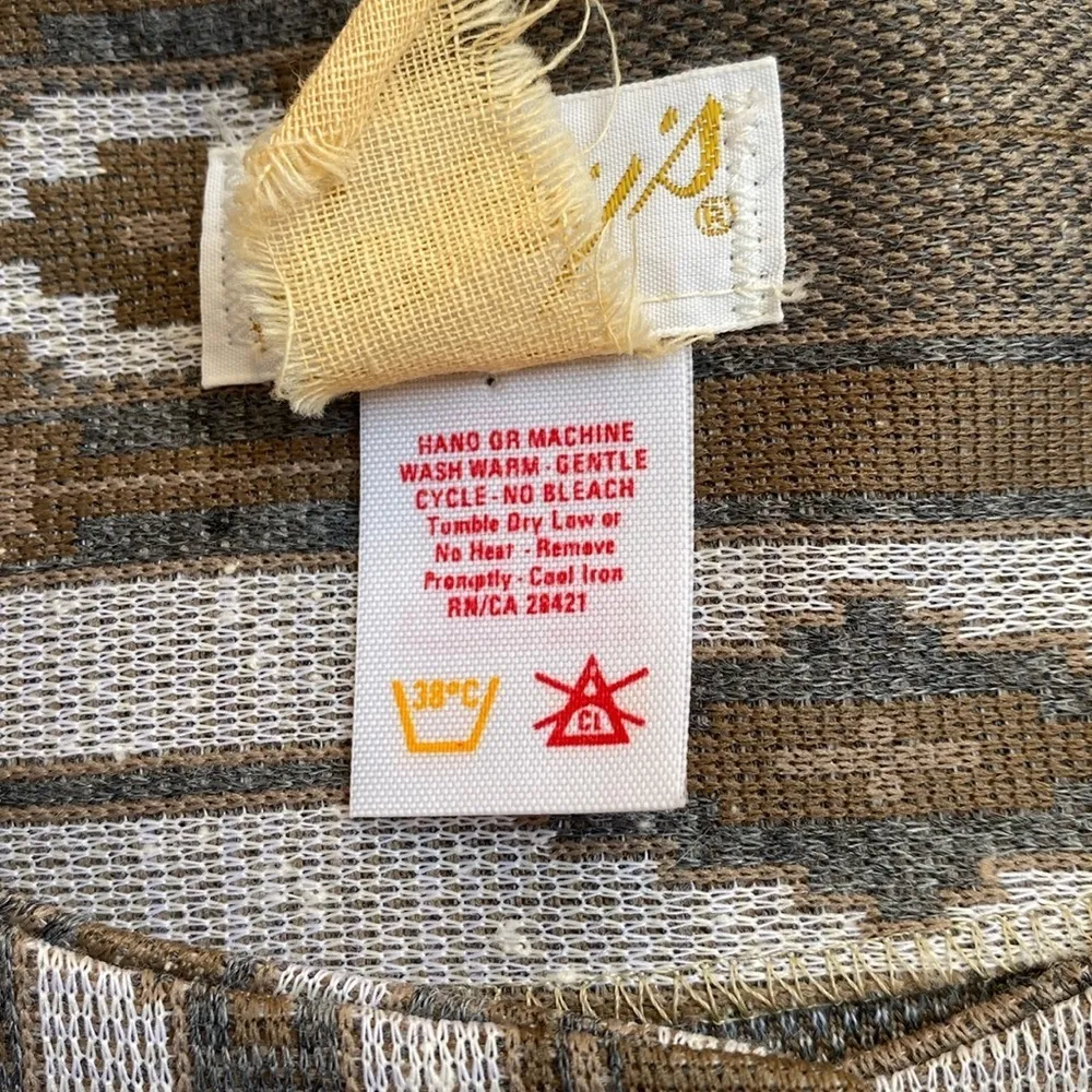 Le Voy’s retro jacket with quarter length sleeves. Brown Size M - Image 5