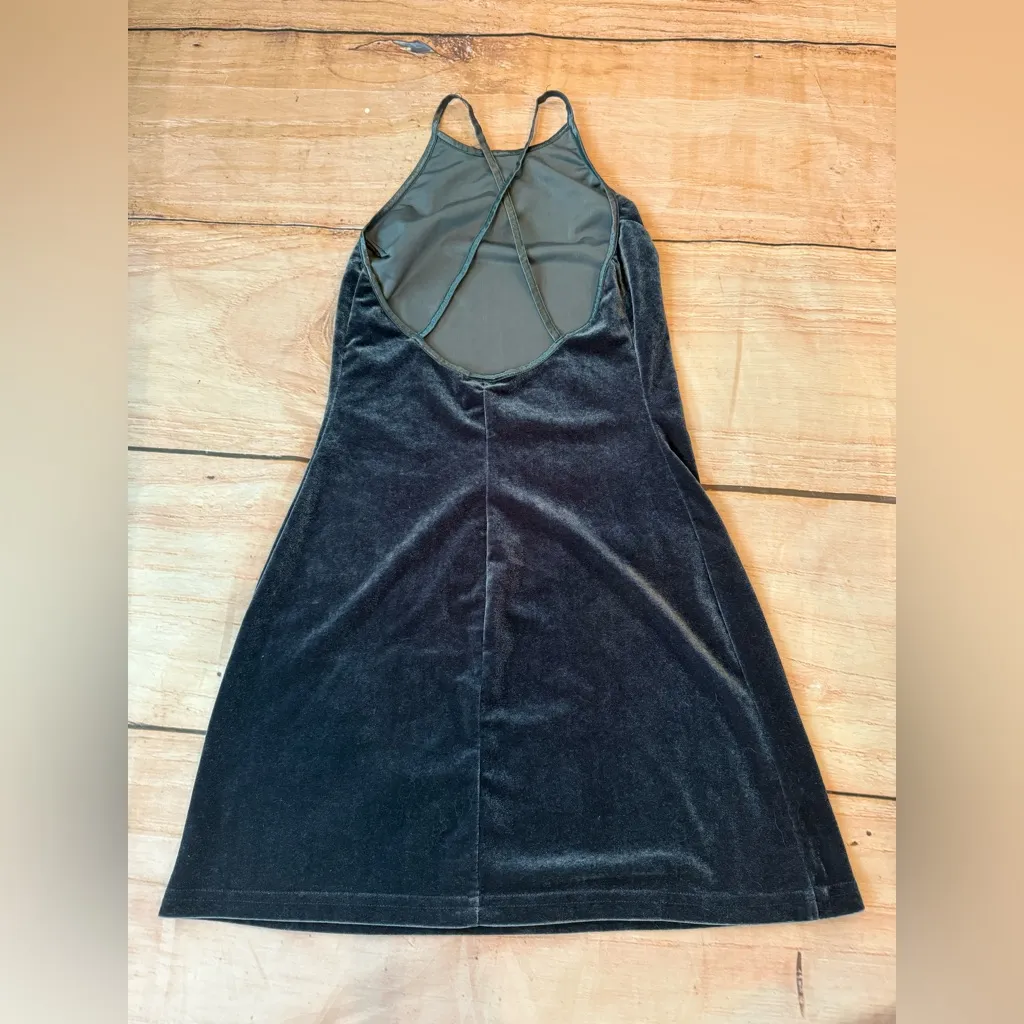 Vintage 90s Y2K Rampage Blue Grey Whimsygoth  Velvet  Dress Slip Fairy - Image 2