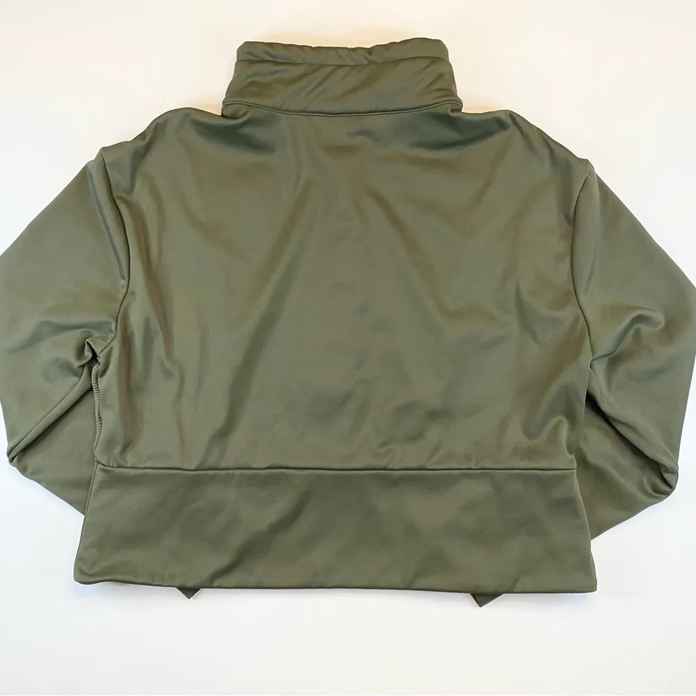 Avia Crop Half Quarter Zip Ribbed Pull Over Fleece Lined Jacket Sweatshirt XXL - Image 2