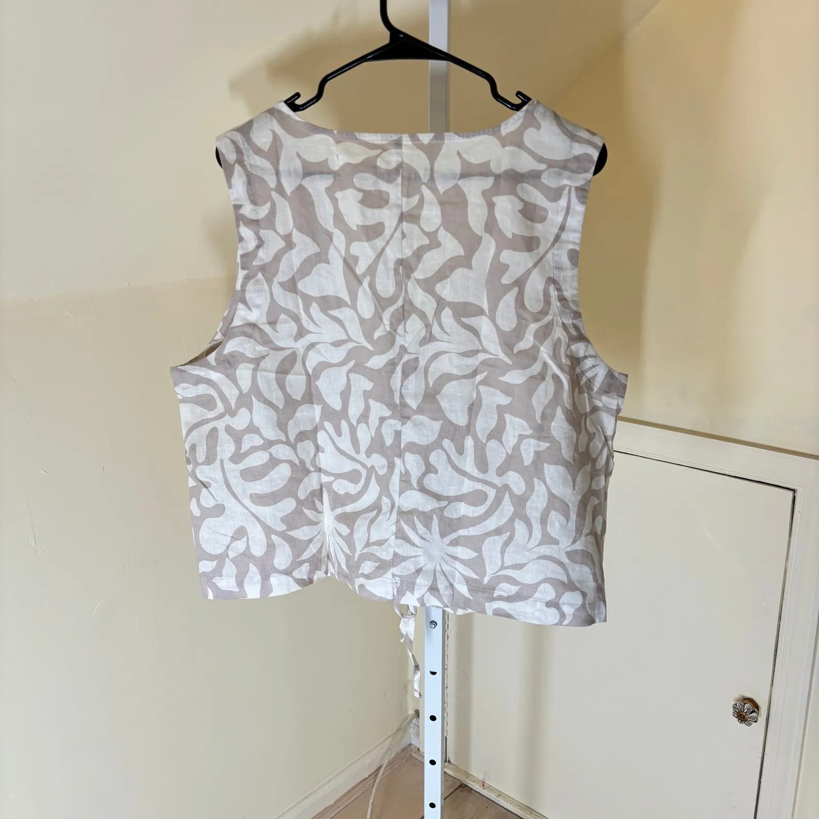 Loft Lou & Grey NWT Jungle Linen Cotton Wide Leg Crop Pant & Tie Front Tank XXL - Image 10