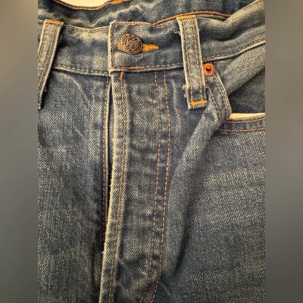 REDONE HIGH RISE STOVE PIPE Women’s Blue Jeans Size 26 - Image 10