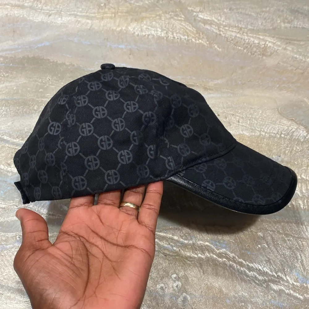 Giani Bernini's logo-inspired baseball cap 100% Cotton Black hat One size - Image 5