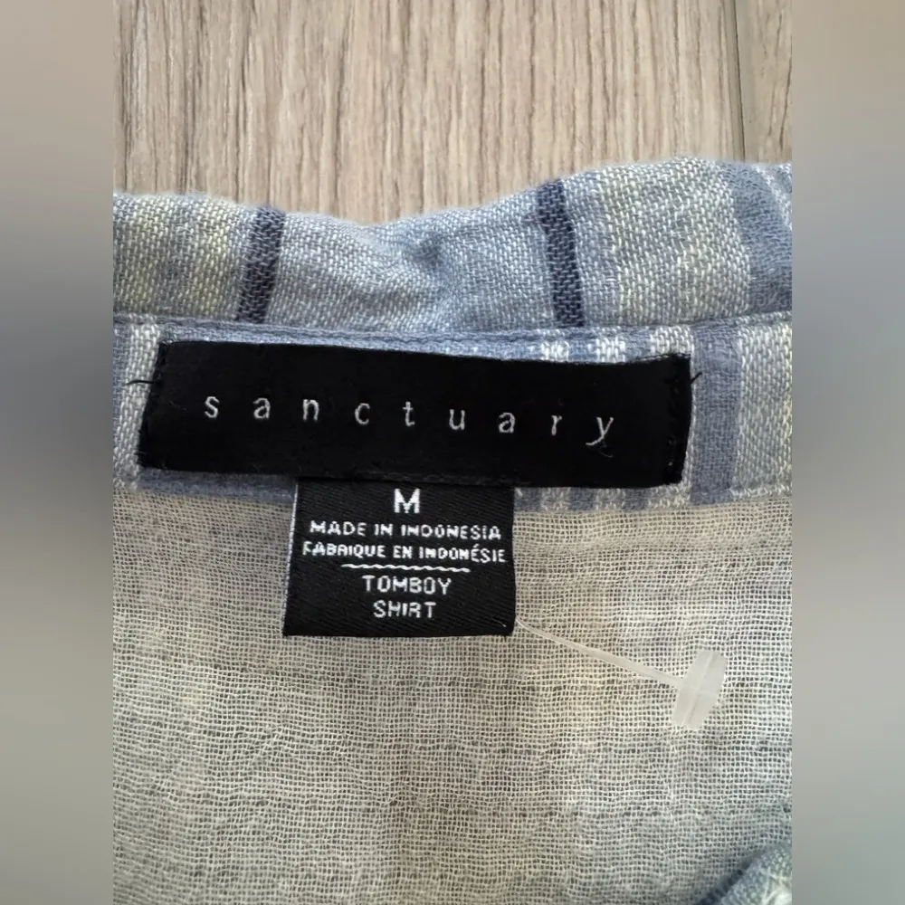 Sanctuary Blue and Gray Plaid Tomboy Shirt  100% COTTON.👕 - Image 6