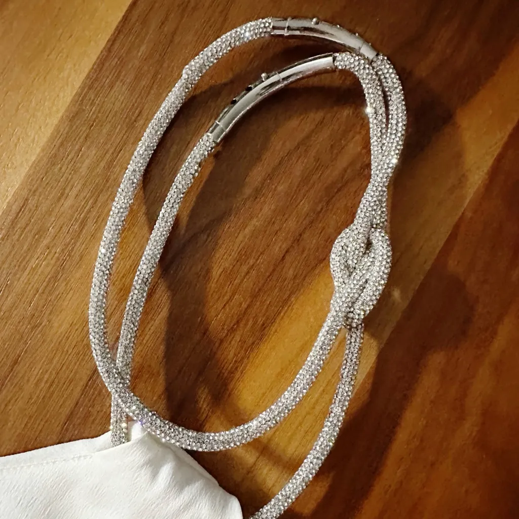 NWT SOLACE LONDON Kami Crystal-Embellished Mini Dress White Size 8 US - Image 7