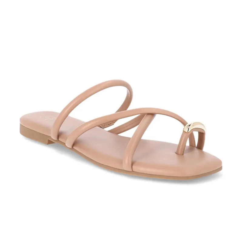 Time‎ and Tru Women's Nude Strappy Sandals Tan Size 11 - Image 4