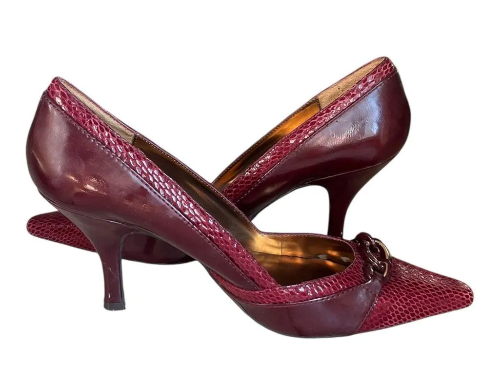 Circa Joan & David 'Sartada' burgundy heel 10M - Image 9